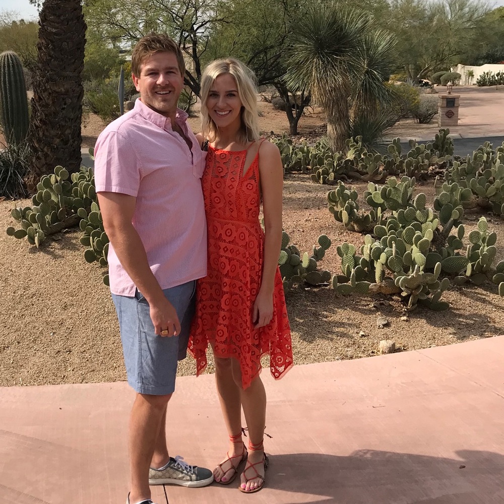 Free people orange open back dress - 4